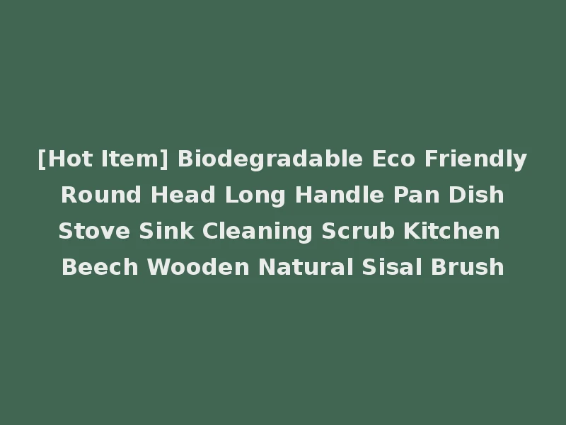 [Hot Item] Biodegradable Eco Friendly Round Head Long Handle Pan Dish Stove Sink Cleaning Scrub Kitchen Beech Wooden Natural Sisal Brush