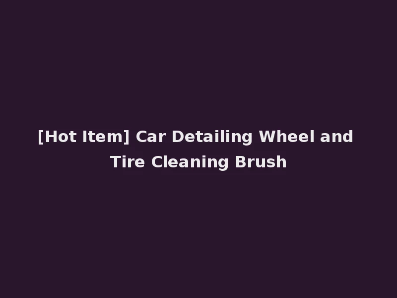 [Hot Item] Car Detailing Wheel and Tire Cleaning Brush