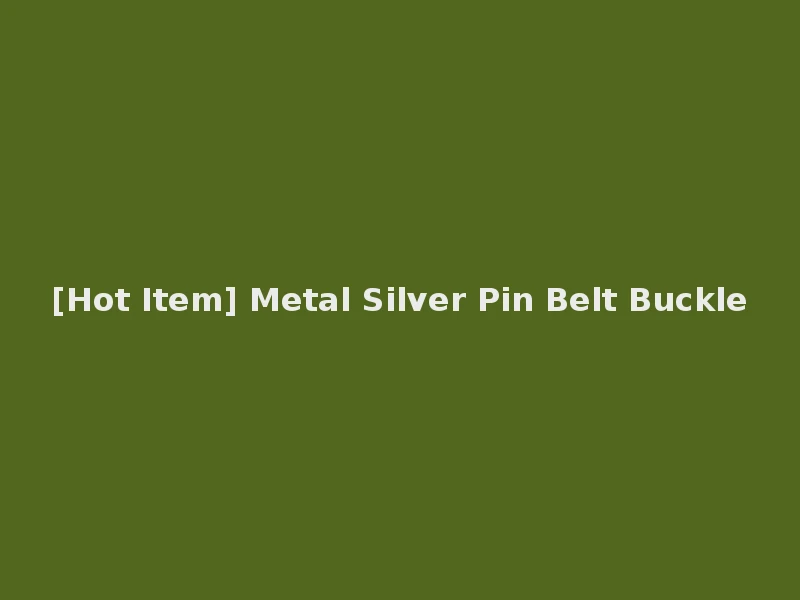 [Hot Item] Metal Silver Pin Belt Buckle