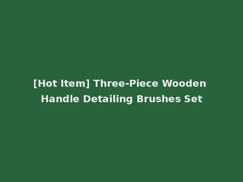 [Hot Item] Three-Piece Wooden Handle Detailing Brushes Set
