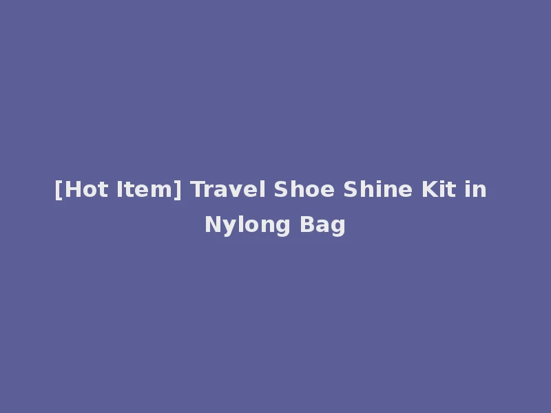 [Hot Item] Travel Shoe Shine Kit in Nylong Bag