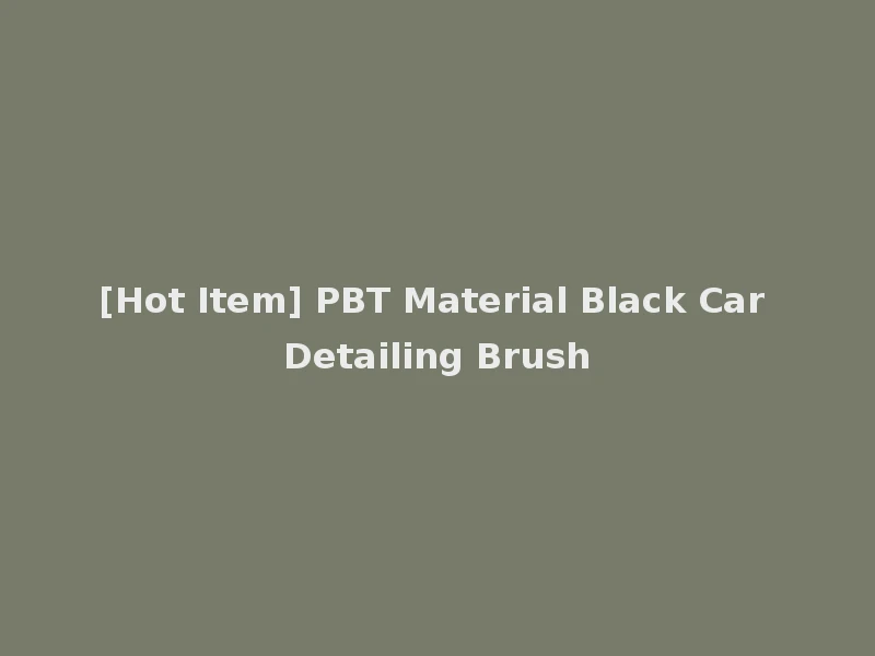 [Hot Item] PBT Material Black Car Detailing Brush