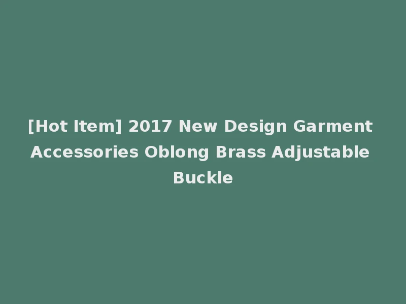 [Hot Item] 2017 New Design Garment Accessories Oblong Brass Adjustable Buckle