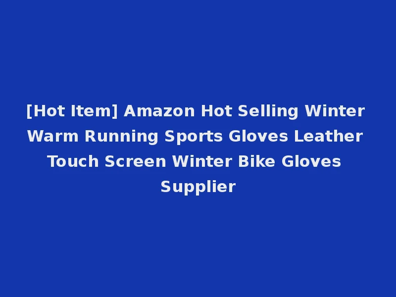 [Hot Item] Amazon Hot Selling Winter Warm Running Sports Gloves Leather Touch Screen Winter Bike Gloves Supplier
