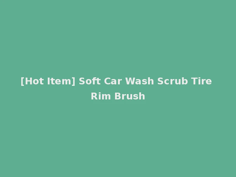 [Hot Item] Soft Car Wash Scrub Tire Rim Brush