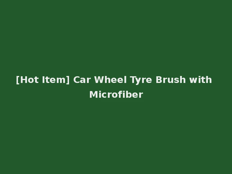 [Hot Item] Car Wheel Tyre Brush with Microfiber