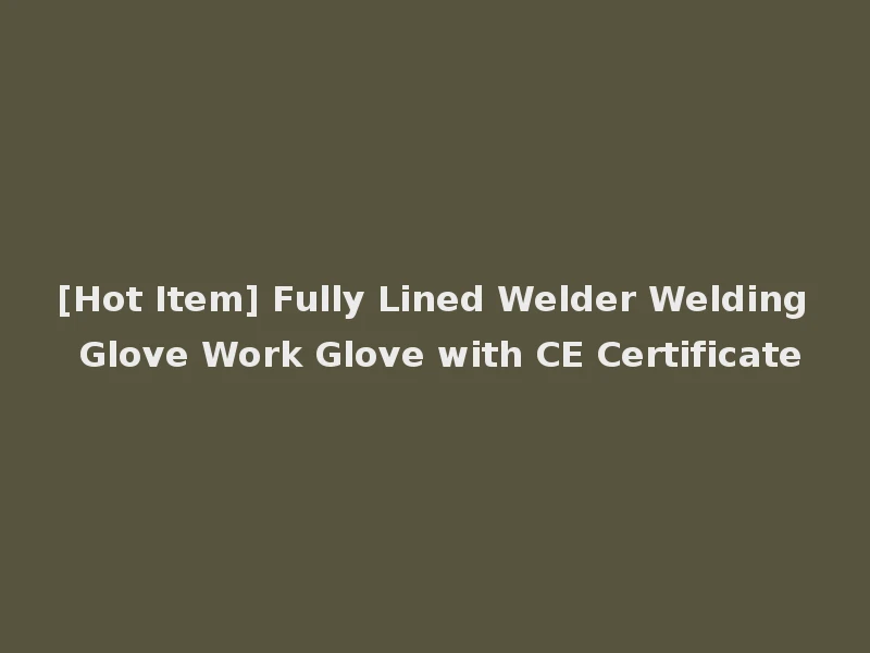 [Hot Item] Fully Lined Welder Welding Glove Work Glove with CE Certificate