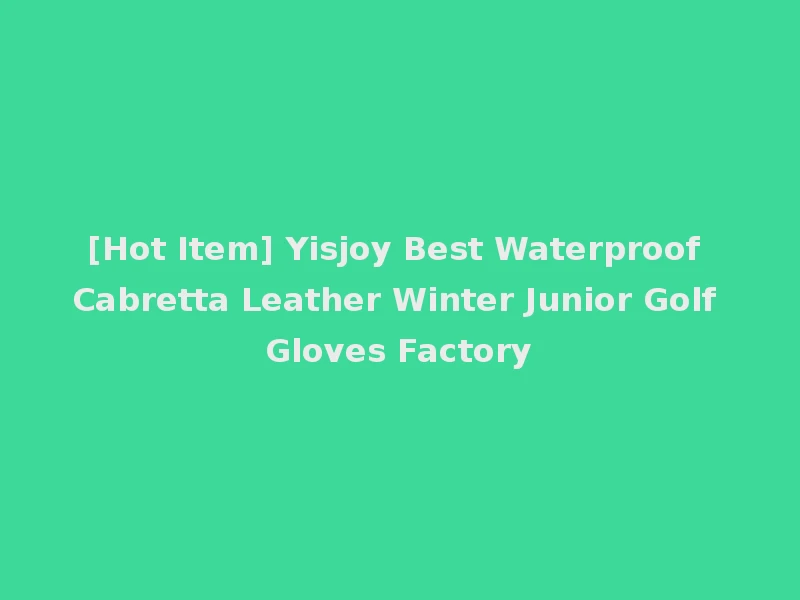 [Hot Item] Yisjoy Best Waterproof Cabretta Leather Winter Junior Golf Gloves Factory