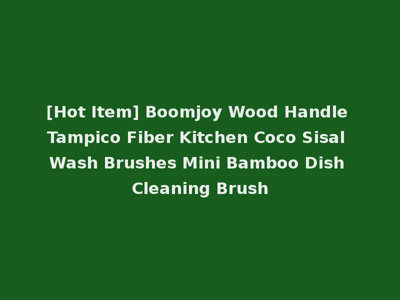 [Hot Item] Boomjoy Wood Handle Tampico Fiber Kitchen Coco Sisal Wash Brushes Mini Bamboo Dish Cleaning Brush