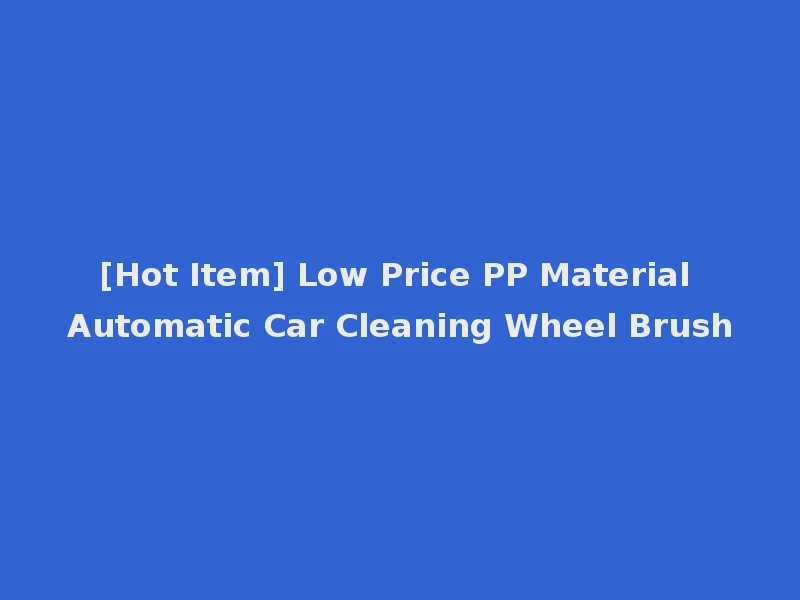 [Hot Item] Low Price PP Material Automatic Car Cleaning Wheel Brush