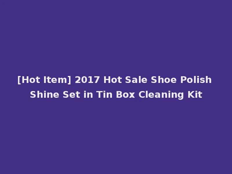 [Hot Item] 2017 Hot Sale Shoe Polish Shine Set in Tin Box Cleaning Kit