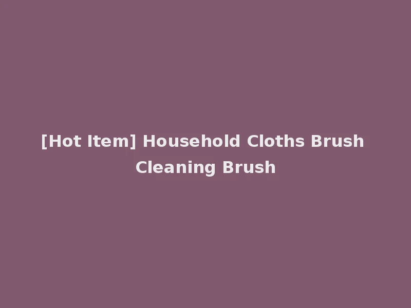 [Hot Item] Household Cloths Brush Cleaning Brush