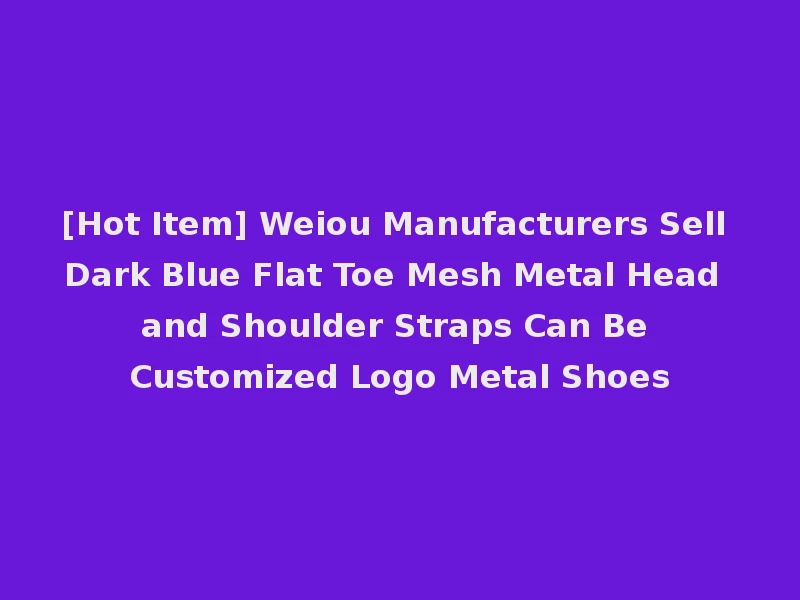 [Hot Item] Weiou Manufacturers Sell Dark Blue Flat Toe Mesh Metal Head and Shoulder Straps Can Be Customized Logo Metal Shoes