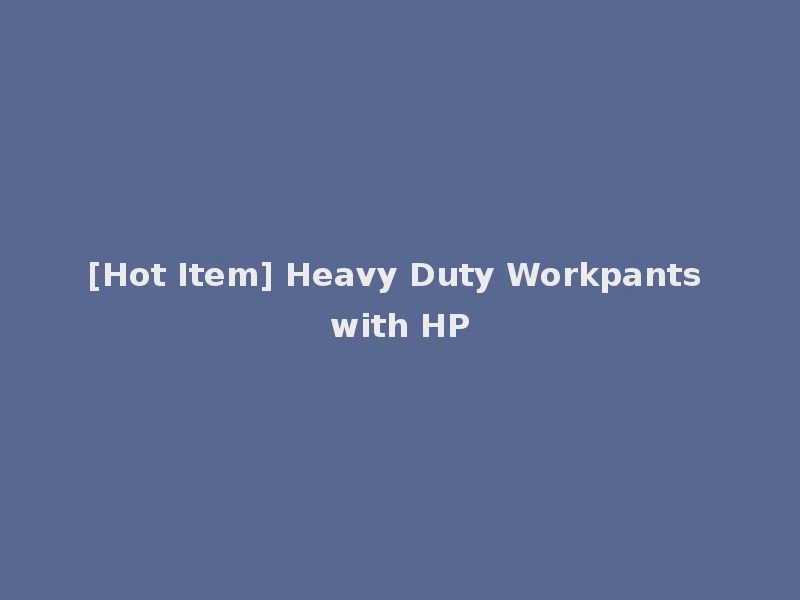 [Hot Item] Heavy Duty Workpants with HP