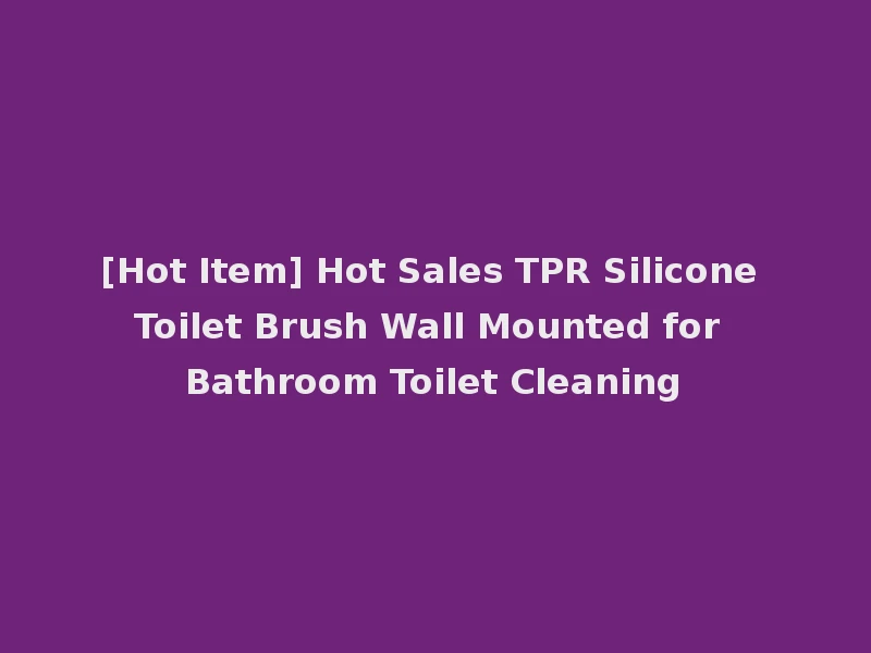[Hot Item] Hot Sales TPR Silicone Toilet Brush Wall Mounted for Bathroom Toilet Cleaning