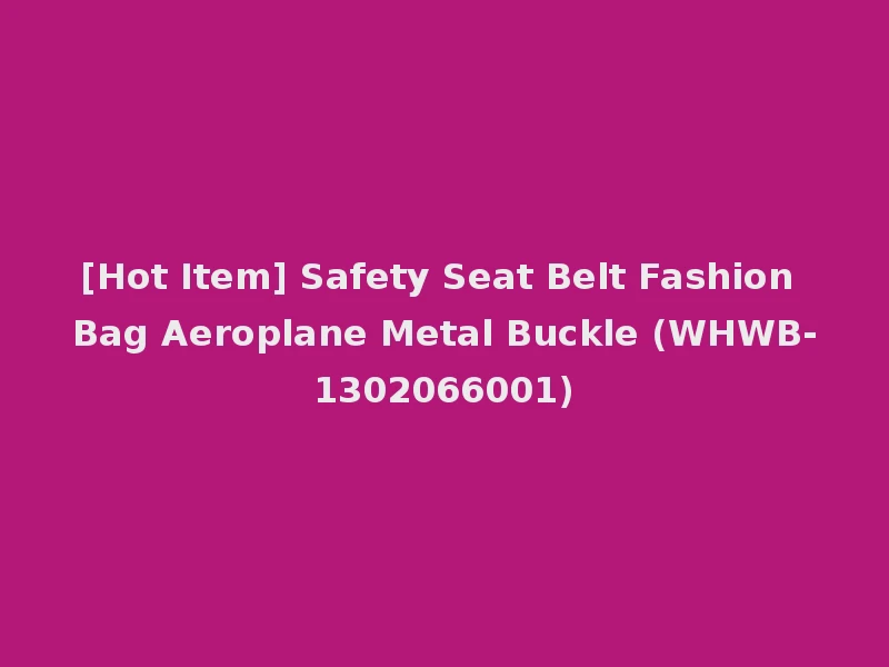 [Hot Item] Safety Seat Belt Fashion Bag Aeroplane Metal Buckle (WHWB-1302066001)