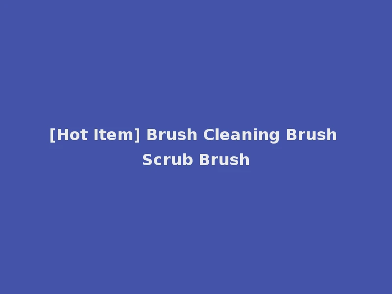 [Hot Item] Brush Cleaning Brush Scrub Brush