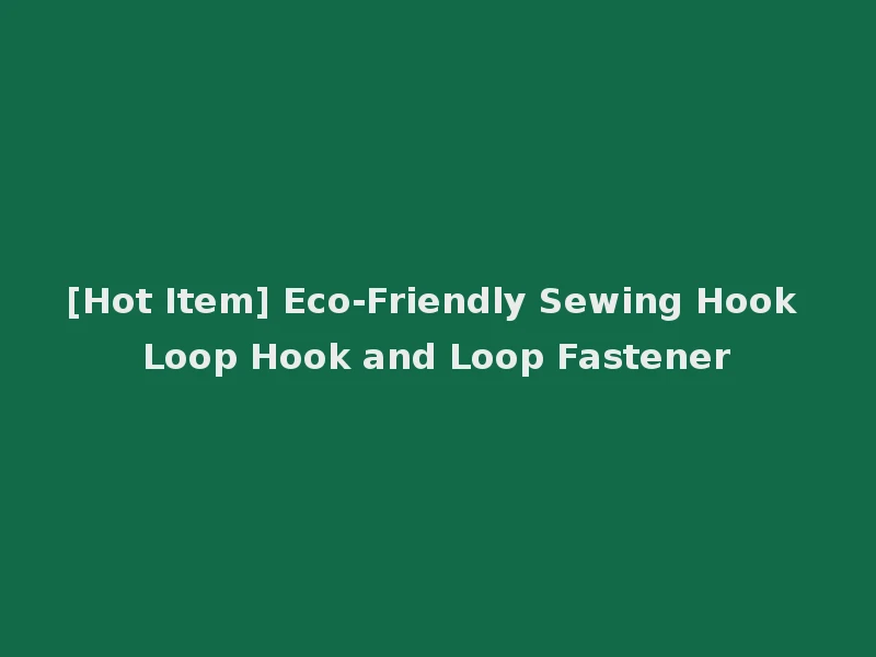 [Hot Item] Eco-Friendly Sewing Hook Loop Hook and Loop Fastener
