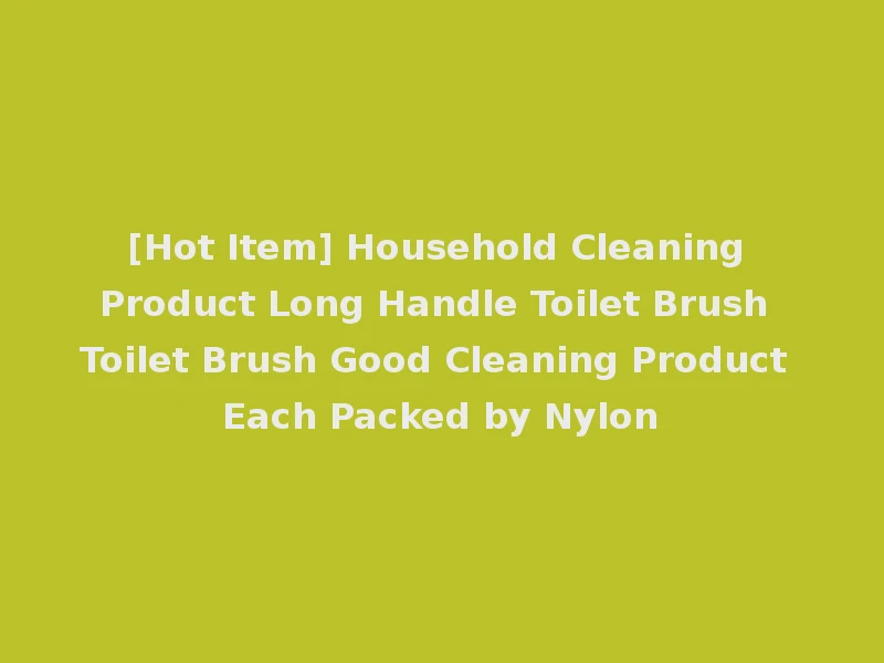 [Hot Item] Household Cleaning Product Long Handle Toilet Brush Toilet Brush Good Cleaning Product Each Packed by Nylon