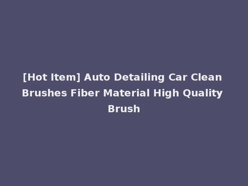 [Hot Item] Auto Detailing Car Clean Brushes Fiber Material High Quality Brush