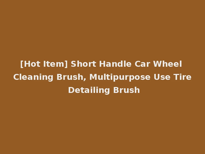 [Hot Item] Short Handle Car Wheel Cleaning Brush, Multipurpose Use Tire Detailing Brush