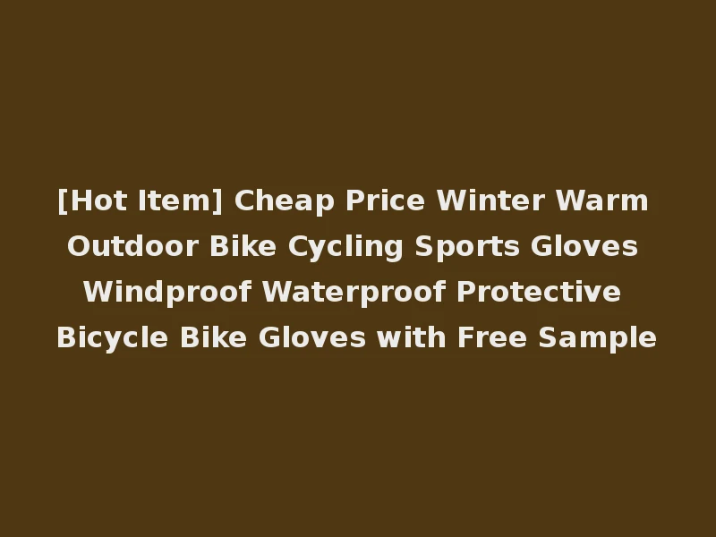 [Hot Item] Cheap Price Winter Warm Outdoor Bike Cycling Sports Gloves Windproof Waterproof Protective Bicycle Bike Gloves with Free Sample