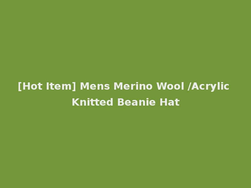 [Hot Item] Mens Merino Wool /Acrylic Knitted Beanie Hat