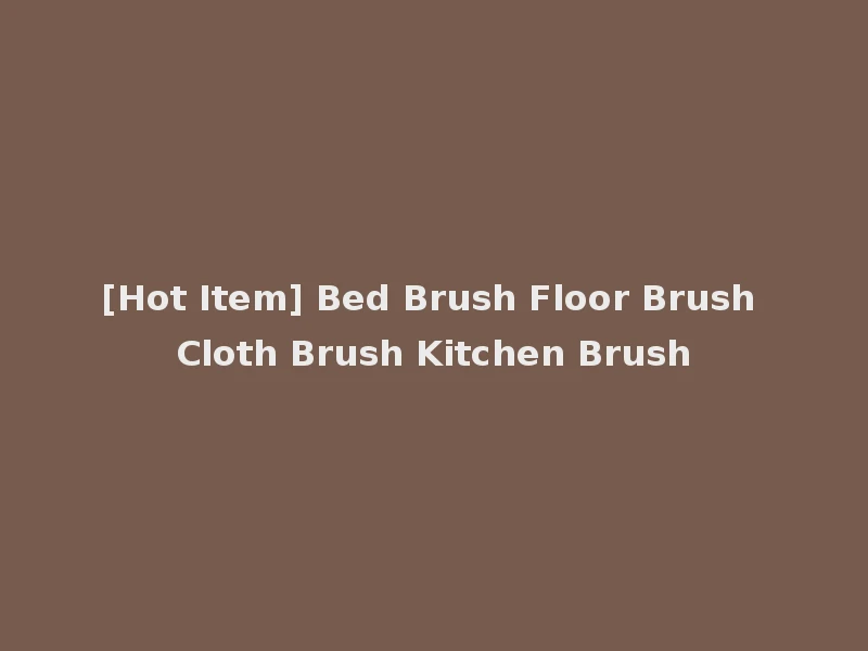 [Hot Item] Bed Brush Floor Brush Cloth Brush Kitchen Brush