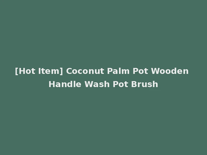[Hot Item] Coconut Palm Pot Wooden Handle Wash Pot Brush