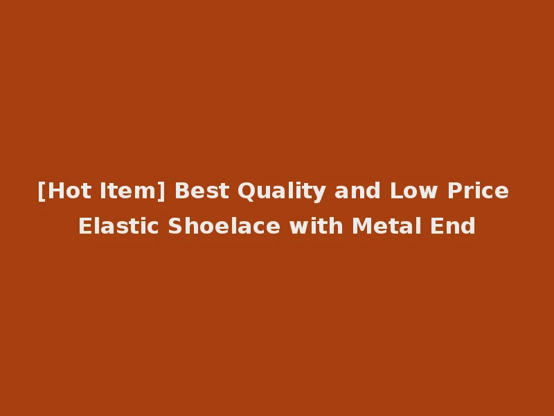 [Hot Item] Best Quality and Low Price Elastic Shoelace with Metal End