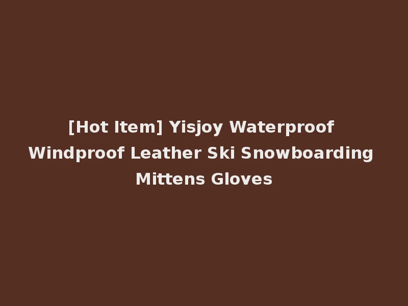 [Hot Item] Yisjoy Waterproof Windproof Leather Ski Snowboarding Mittens Gloves