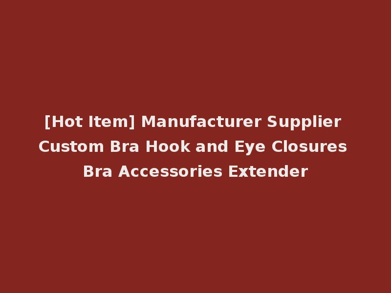 [Hot Item] Manufacturer Supplier Custom Bra Hook and Eye Closures Bra Accessories Extender