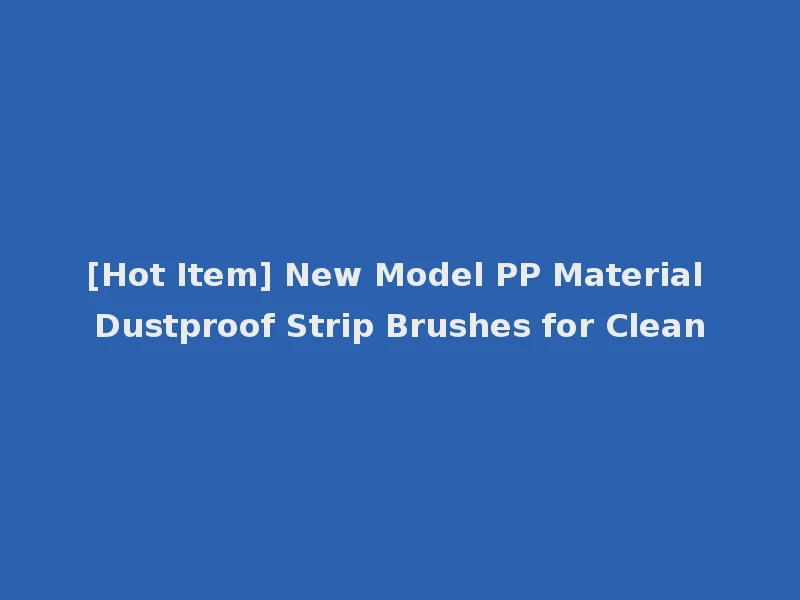 [Hot Item] New Model PP Material Dustproof Strip Brushes for Clean