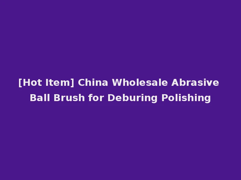 [Hot Item] China Wholesale Abrasive Ball Brush for Deburing Polishing