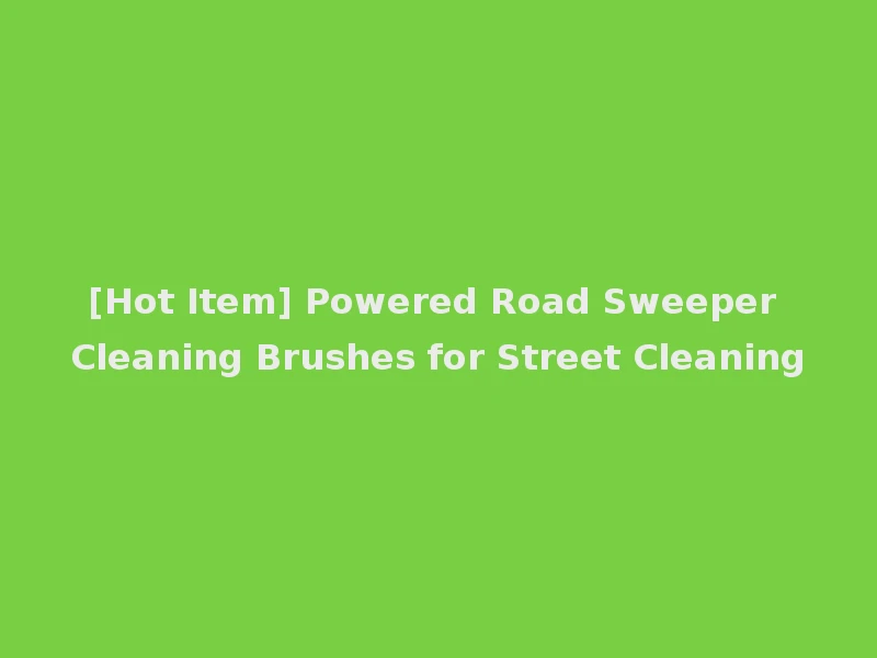 [Hot Item] Powered Road Sweeper Cleaning Brushes for Street Cleaning