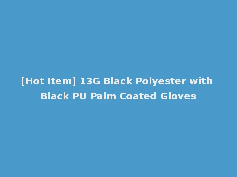 [Hot Item] 13G Black Polyester with Black PU Palm Coated Gloves