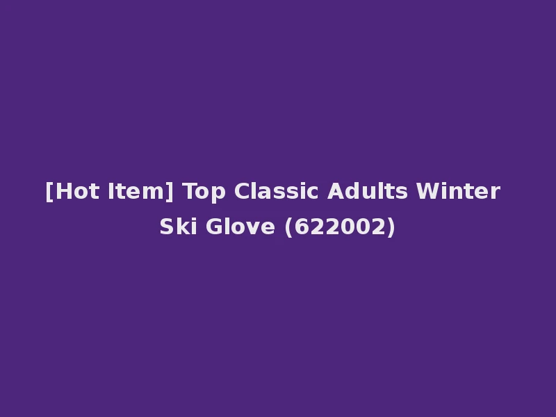 [Hot Item] Top Classic Adults Winter Ski Glove (622002)