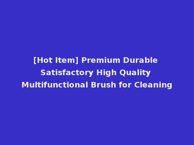 [Hot Item] Premium Durable Satisfactory High Quality Multifunctional Brush for Cleaning