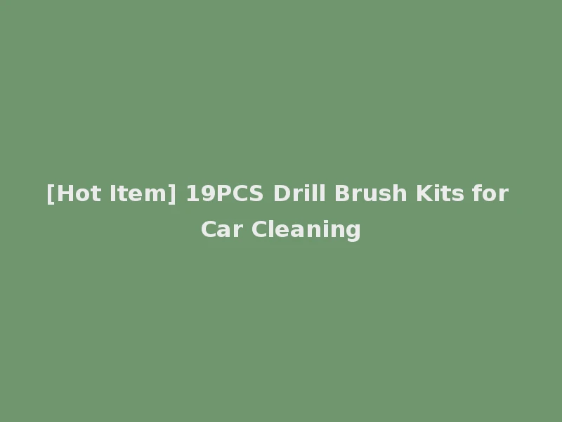 [Hot Item] 19PCS Drill Brush Kits for Car Cleaning