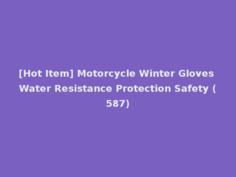 [Hot Item] Motorcycle Winter Gloves Water Resistance Protection Safety (587)