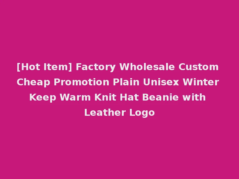 [Hot Item] Factory Wholesale Custom Cheap Promotion Plain Unisex Winter Keep Warm Knit Hat Beanie with Leather Logo