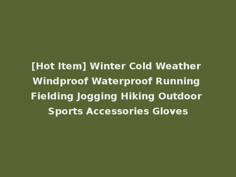 [Hot Item] Winter Cold Weather Windproof Waterproof Running Fielding Jogging Hiking Outdoor Sports Accessories Gloves