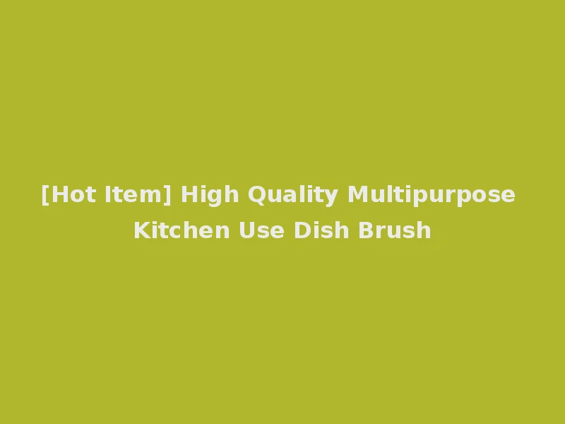 [Hot Item] High Quality Multipurpose Kitchen Use Dish Brush