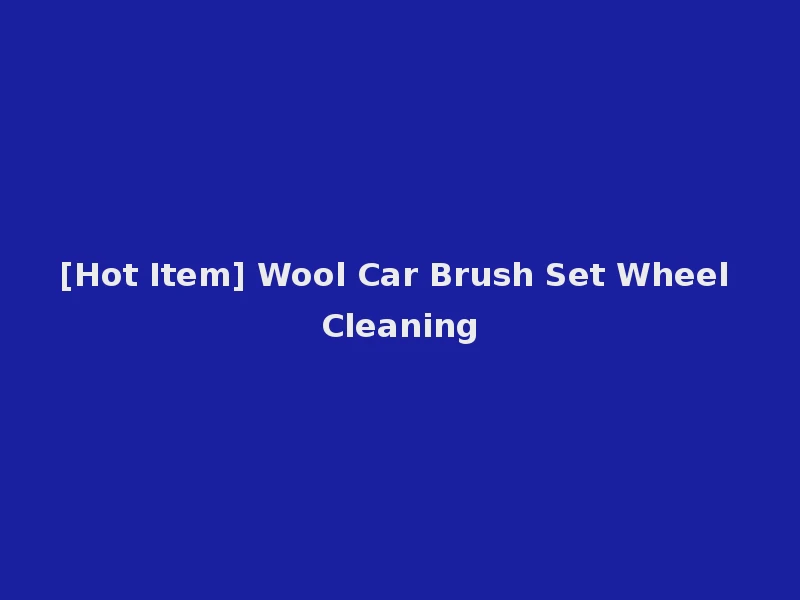 [Hot Item] Wool Car Brush Set Wheel Cleaning