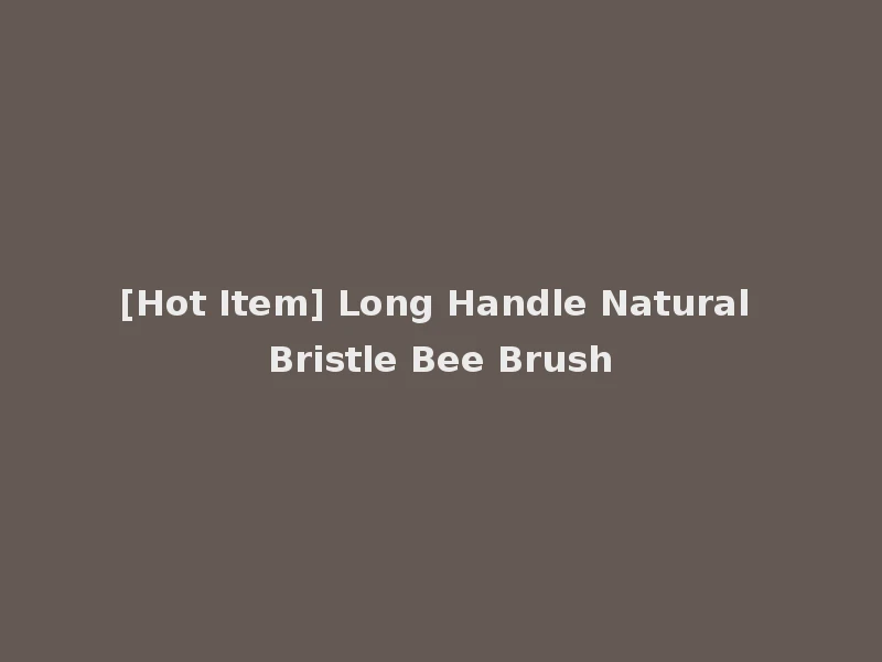 [Hot Item] Long Handle Natural Bristle Bee Brush