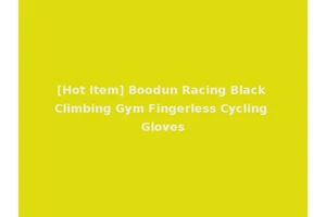 [Hot Item] Boodun Racing Black Climbing Gym Fingerless Cycling Gloves