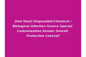[Hot Item] Disposable/Chemical /Biological Infection Source Special Customization Konzer Overall Protective Coverall