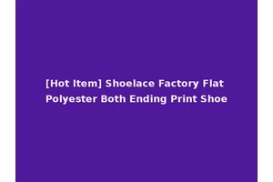 [Hot Item] Shoelace Factory Flat Polyester Both Ending Print Shoe