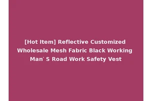 [Hot Item] Reflective Customized Wholesale Mesh Fabric Black Working Man′ S Road Work Safety Vest