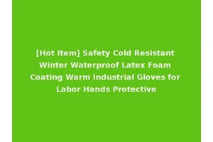[Hot Item] Safety Cold Resistant Winter Waterproof Latex Foam Coating Warm Industrial Gloves for Labor Hands Protective